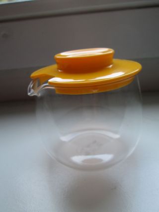 Melitta Schott Mainz Jenaer Glas Milch Sahne Kännchen Mit Gelben Deckel Bild