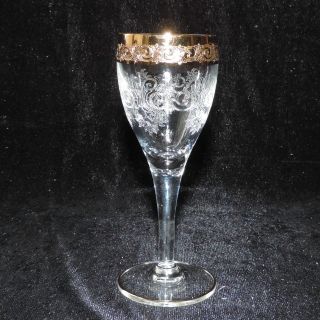 Murano Medici Likörglas Schnapsglas Likör Glas Antik Bleikristall Gold Rand Bild