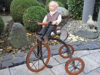 Antikes Fahrrad / Dreirad Für Puppen Ca.  43 X 25 X 37 Cm Aus Metall/holz Bild