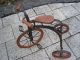 Antikes Fahrrad / Dreirad Für Puppen Ca.  43 X 25 X 37 Cm Aus Metall/holz Puppenwagen Bild 3