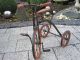 Antikes Fahrrad / Dreirad Für Puppen Ca.  43 X 25 X 37 Cm Aus Metall/holz Puppenwagen Bild 6