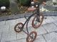 Antikes Fahrrad / Dreirad Für Puppen Ca.  43 X 25 X 37 Cm Aus Metall/holz Puppenwagen Bild 8