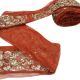 Vintage Sari Border Deco Trim Hand Beaded Art Craft Ribbon 1yd India Lace Brown 1920-1949, Art Déco Bild 4