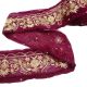 Vintage India Hand Beaded Sari Border Sewing 1yd Lace Purple Trim Art Craft 1920-1949, Art Déco Bild 2