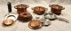 Antikes Konvolut Puppenstube Küche: Töpfe Teller Kuchenform Pfanne 1950er Jahre Original, gefertigt vor 1970 Bild 1
