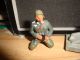 1 Seltene Elastolin,  Lineol,  Hausser Militär Masse Figur,  Soldat Mit Geschützturm Gefertigt nach 1945 Bild 1