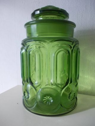 Pressglas.  Rarität.  Bonbonglas Grün Vorratsglas.  30er J.  Art Deco Vintage Alt Bild