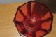 Biedermeier Glas Becher Facettenschliff Facettenglas Fußbecher Rosa Sammlerglas Bild 1