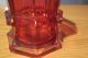 Biedermeier Glas Becher Facettenschliff Facettenglas Fußbecher Rosa Sammlerglas Bild 2