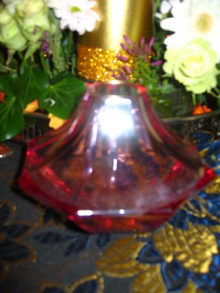 Rosa Eckigen Glas Vase Murano? Serh Schwerh HÖhe 9 Cm Durch 12 Geschenk Bild