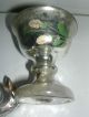 Antik Bauernsilber Schaumglas ? Glas Pokal Kelch Mit Malerei Sammlerglas Bild 5