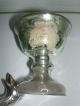 Antik Bauernsilber Schaumglas ? Glas Pokal Kelch Mit Malerei Sammlerglas Bild 6