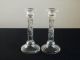 2 Große Alte Jugendstil Kerzenleuchter (paar) Um 1900,  Pressglas Kerzenhalter Kristall Bild 1