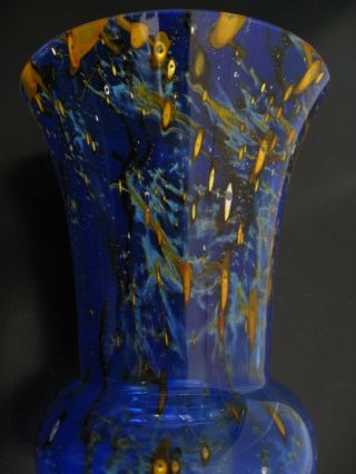 Wmf Ikora Vase Pokalvase Glas Blau Bild
