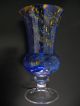 Wmf Ikora Vase Pokalvase Glas Blau Sammlerglas Bild 1