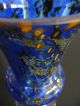 Wmf Ikora Vase Pokalvase Glas Blau Sammlerglas Bild 2