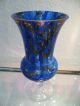 Wmf Ikora Vase Pokalvase Glas Blau Sammlerglas Bild 7