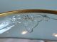 Edle Antike Prunkschale Fußschale Ziergefäß Aus Glas Dicker Goldrand - 2 Teile - Kristall Bild 7