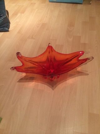 Murano Glasschale - Rot - Gross Und Schwer Bild
