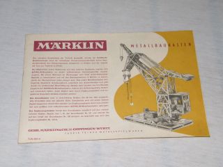 Märklin Orig.  Werbeprospekt 1955 Baukästen (304) Bild