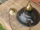 Alte Bauhaus Art Deco Lampe Deckenlampe Emaille Messing Fassung Loft Industrie 1920-1949, Art Déco Bild 8