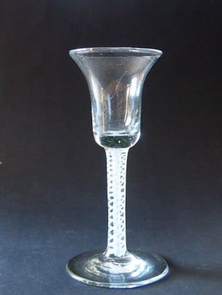 Altes Schnapsglas / Portweinglas Mit Spiralfaden Im Schaft,  Vermutlich England Bild