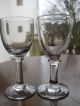 4 Gläser (klein) - Alt (um 1920) - Pseudo - Facettiert - Elsass/frankreich 8/145 Glas & Kristall Bild 2
