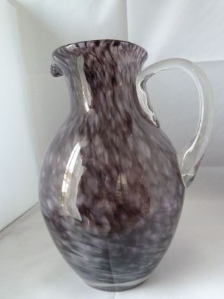 Auffallender Glaskrug Glas - Vase,  Tolle Farben,  ähnlich Murano? Signiert Bild