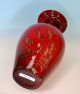 Murano Große Vase Von Nason Rot Mit Aventurin Kröseln,  28,  5 Cm Glas & Kristall Bild 2