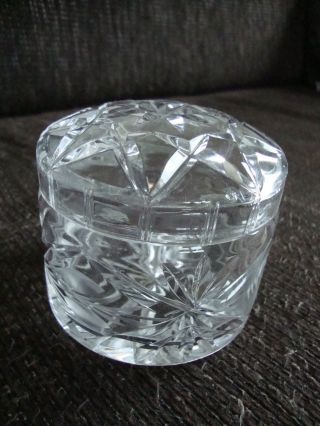 Schwere Bleikristall Zuckerdose Schleuderstern Muster Kristall Glas Kunst Art Bild