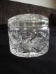 Schwere Bleikristall Zuckerdose Schleuderstern Muster Kristall Glas Kunst Art Kristall Bild 7