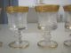 6 Kristal Wein Gläser Murano Medici Mit Gold Rand. Glas & Kristall Bild 4