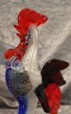 Murano Glas - Hahn - Weiß / Blau / Rot - Höhe 25 Cm - 985 Gramm Glas & Kristall Bild 4