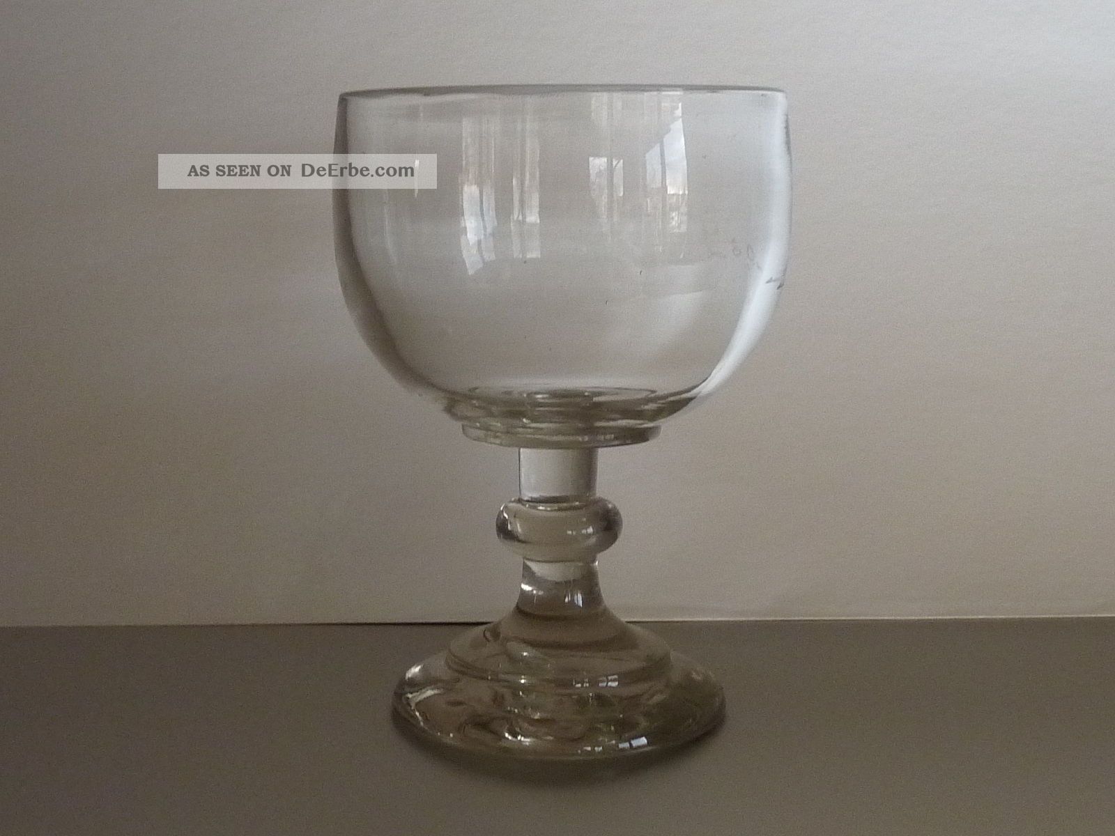 Berliner Weisse Glas Antik Um 1900 Geeicht, Geätzt, Weißer