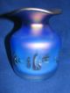 Von Poschinger Glasmanufaktur,  Blaue Schwere Glas Vase,  Mundgeblasen Dekorglas Bild 1