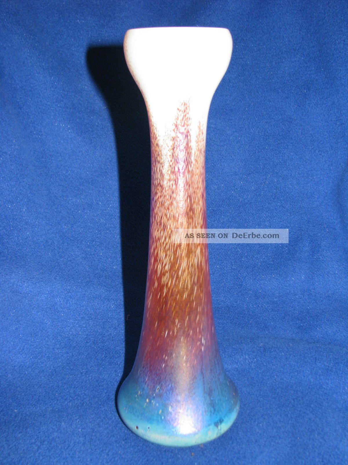 Irisierende Glas Vase, Joska Glashütte Bodenmais, Mundgeblasen,