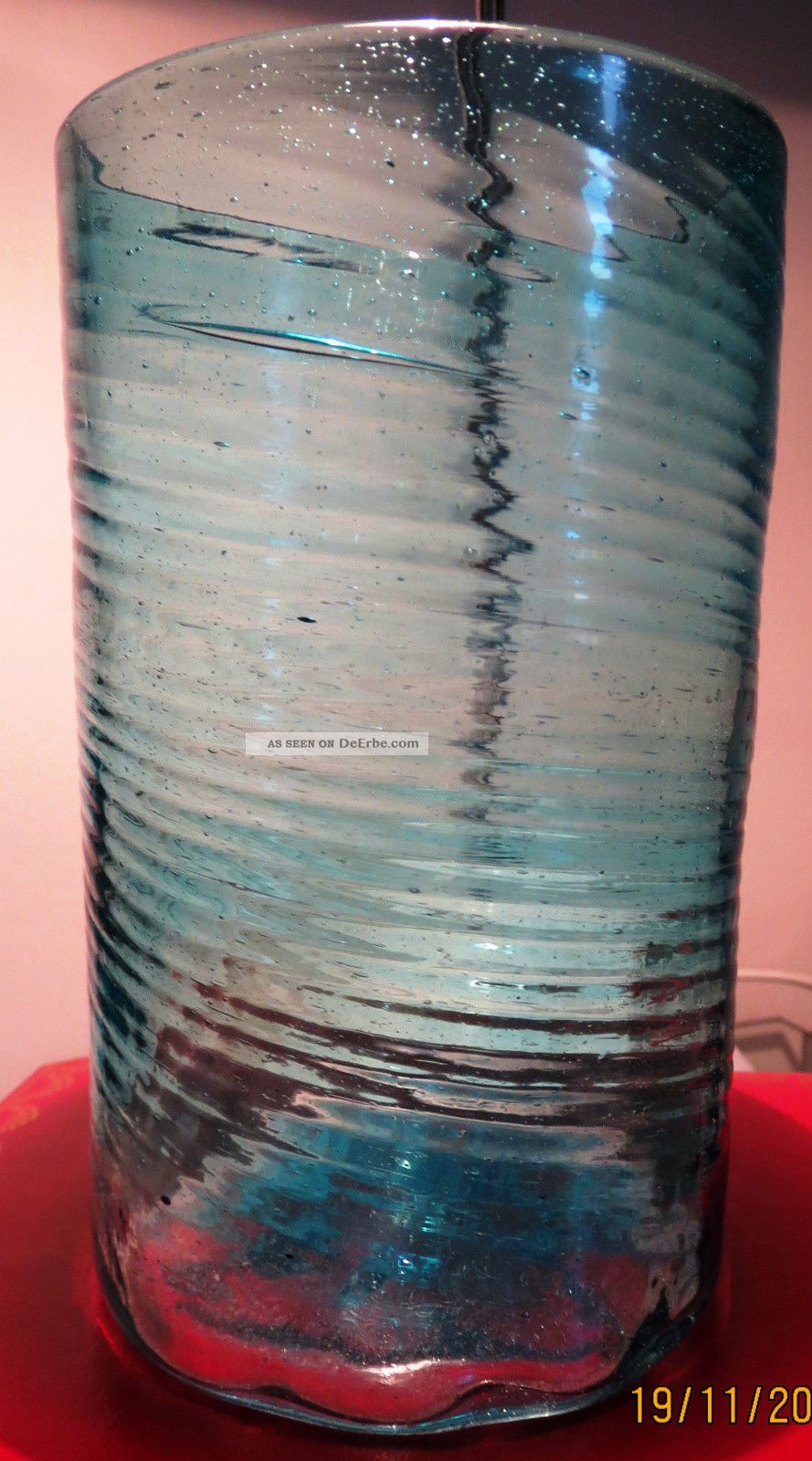 Rustikaler Becher Aus Grünlichem Glas Mit Abriss Sammlerglas Bild