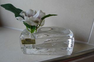 Glasvase Bleikristall Block Für Einzelblume 1kg Bild
