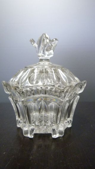 Antike Kristallglas Dose Mit Deckel - 10,  5 Cm - Vintage Und Sehr Edel Bild