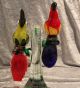 Murano Glas - Vogel Papagei Papageienpaar - Bunt - 4,  3 Kg - Seltenes Stück Glas & Kristall Bild 1