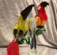 Murano Glas - Vogel Papagei Papageienpaar - Bunt - 4,  3 Kg - Seltenes Stück Glas & Kristall Bild 5