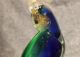 Murano Glas - Formia - Vogel Papagei - Blau / Grün Mit Goldeinlage - Glas & Kristall Bild 4
