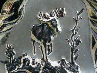 Elch Elchbulle Geweih Glas Kristall Schwer 1100g Natur Jul Weihnachten Schweden Bild
