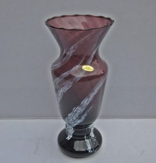 Vase Glasvase Blumenvase Echt Handarbeit Um 1970/80 Höhe 27 Cm Bild