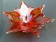 Muranoglas Prachtvolle Schale Mit 6 Spitzen Zipfelschale Mundgeblasen 30 Cm Glas & Kristall Bild 4