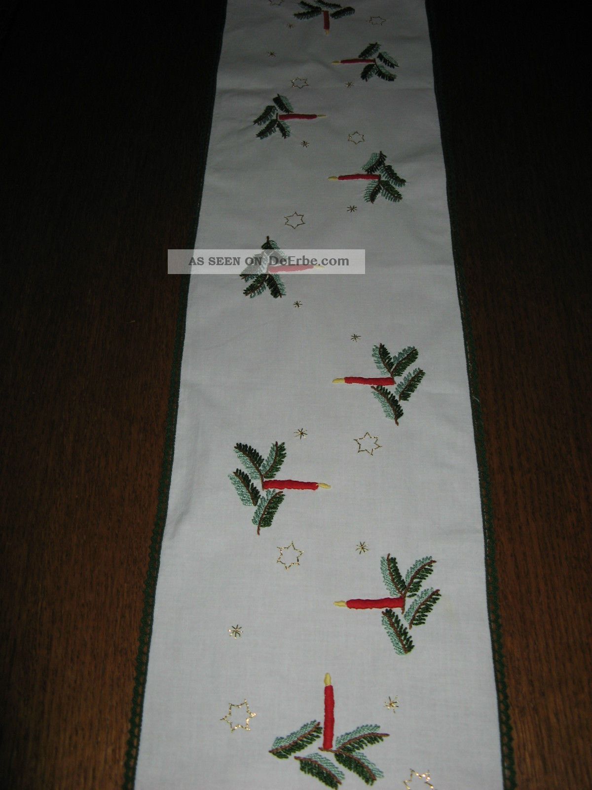 Schöner Läufer - Weihnachtsdecke - Handarbeit - Stickerei - Weihnachten - Tischdecke Tischdecken Bild