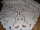 Tischdecke Weiß 100 Baumwolle Lochstickerei Edel Mitteldecke Blütenmuster Top Tischdecken Bild 1