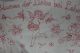 , Weihnach Idee,  Antik Wandbehange Rot Stickerei,  Angel Motiv,  Spruch,  Fransen Tischwäsche Bild 3