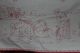 , Weihnach Idee,  Antik Leinen Wandbehange Rot Stickerei, Tischwäsche Bild 4