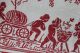 , Weihnach Idee,  Antik Wandbehange Rot Stickerei,  Hohlsaum,  Häkelspitze Tischwäsche Bild 4